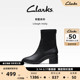 Clarks其乐Lileigh Holly秋冬靴女士弹力袜靴英伦粗高跟中筒袜靴