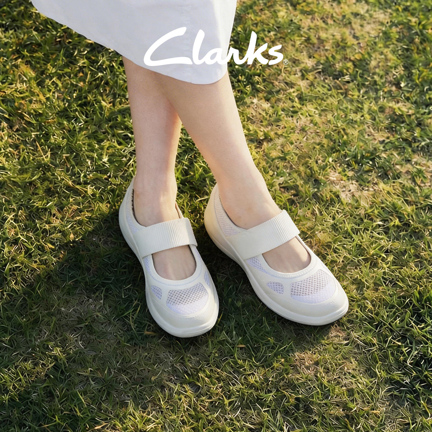 clarks其乐Solevana Strap云步系列女士透气舒适玛丽珍休闲单鞋女