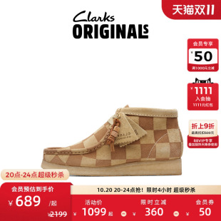 时装 新品 靴复古潮流高帮袋鼠靴 WALLABEE女鞋 Clarks其乐Originals