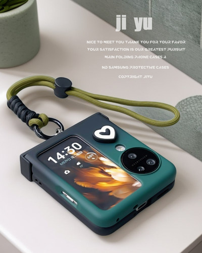 适用oppo find n3flip手机壳全包铰链防摔时尚韩风爱心渐变华为pocket 2折叠翻盖oppofindn2flip挂绳链条新款