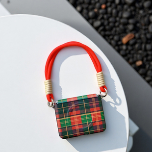 适用华为purax手机壳时尚 s磁吸支架pocket2挂绳防摔套 格子三星zflip7新年圣诞小米mixflip2全包中轴novaflip