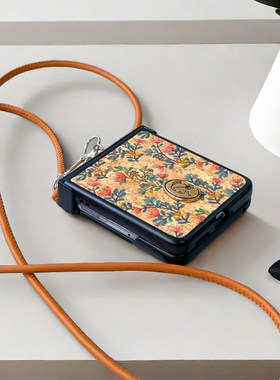 适用华为pocket2复古花手机壳