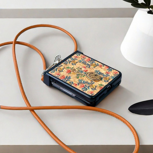 适用华为pocket2复古花手机壳