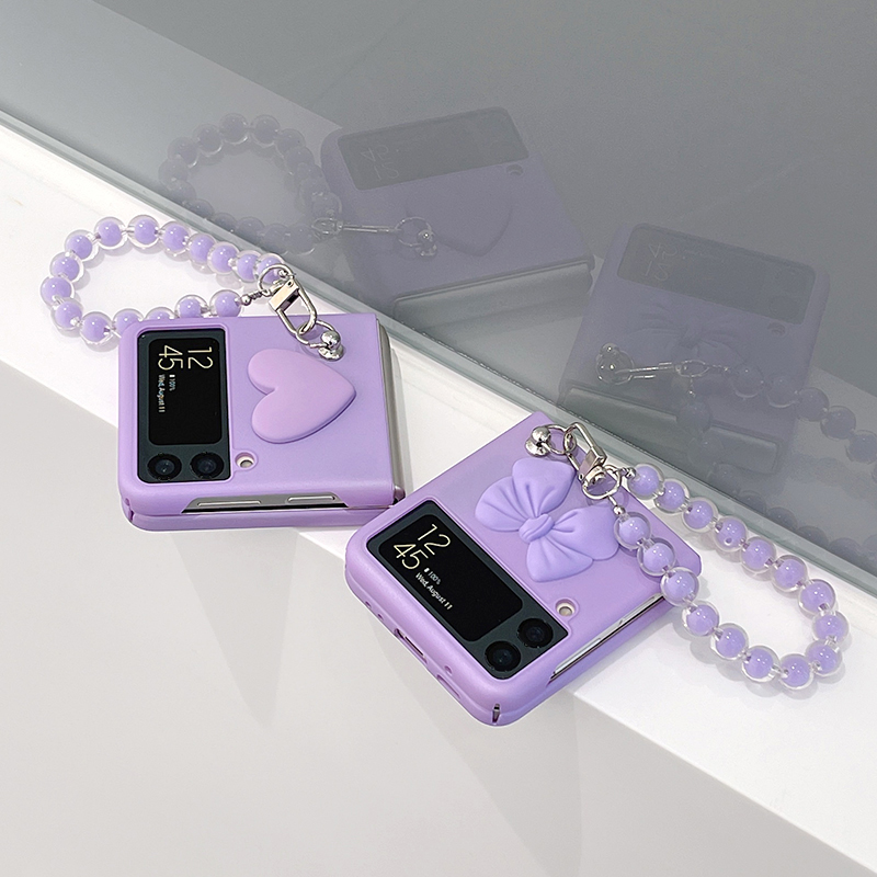 气质紫色三星zflip4手机壳5g折叠屏