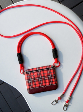 红色格子适用华为purax手机壳磁吸支架三星zflip6全包中轴荣耀Magicvflip新年马小米mixflip2挂绳pocket2防摔