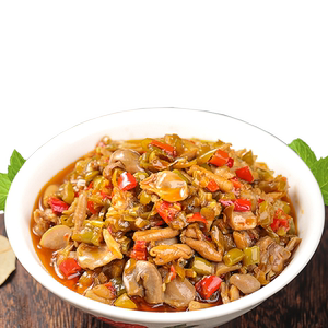 酸辣鸡杂酸豆角湖南特产剁椒辣椒酱即食下饭菜香辣拌面拌饭酱瓶装