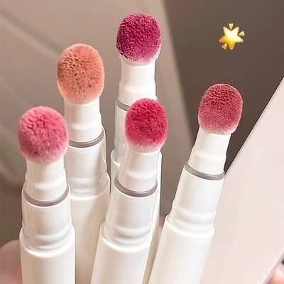 毛绒气垫唇粉霜哑光丝绒按压式