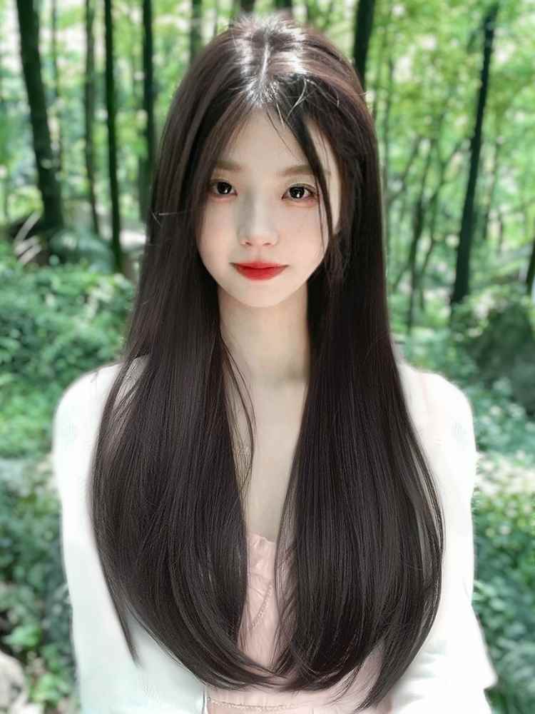 假发女长发【微卷】一片式u型接发片内扣长直发增发量无痕假发片