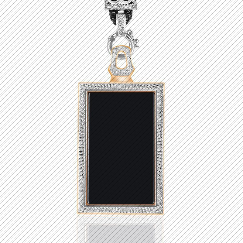 墨翠翡翠银镶无事牌吊坠女款