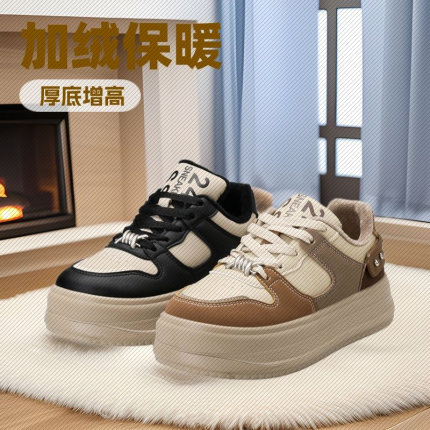 冬季加绒加厚棉鞋保暖鞋子女新款大码女鞋韩版学生运动休闲板鞋