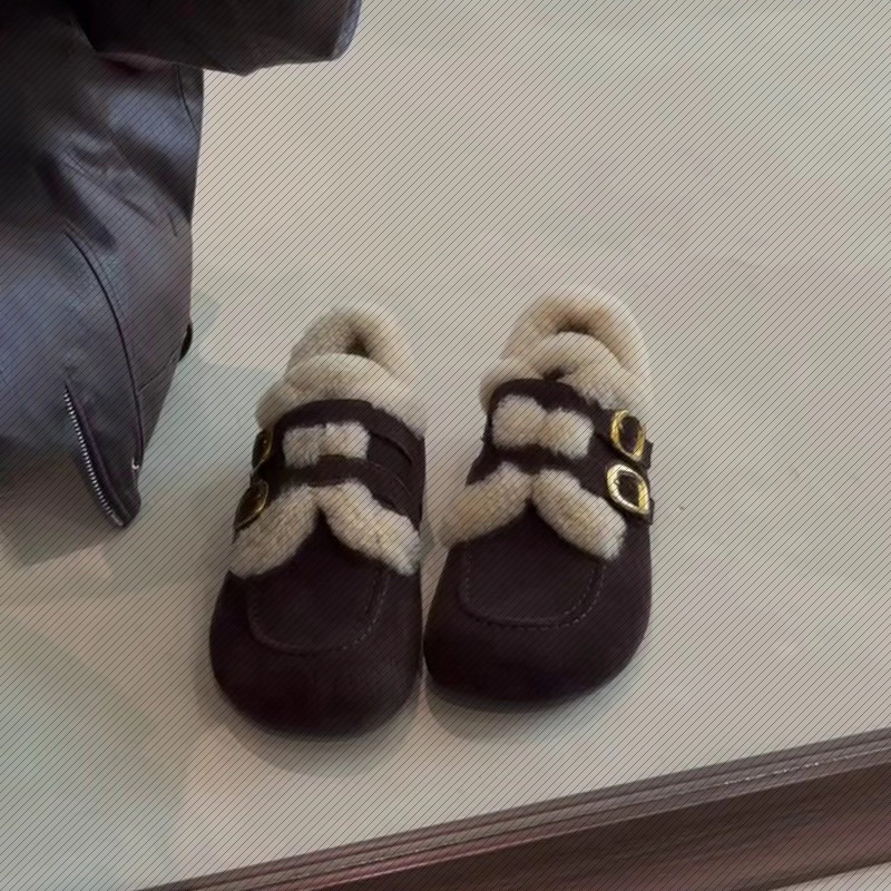 秋冬新款勃肯鞋女厚底毛绒豆豆鞋外穿毛毛鞋加绒女鞋女款棉鞋,女鞋,棉鞋,淘宝优惠券,粉丝福利购,淘宝优惠卷