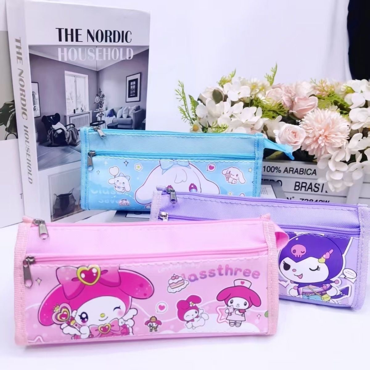 笔袋女孩小学生帆布大容量铅笔袋