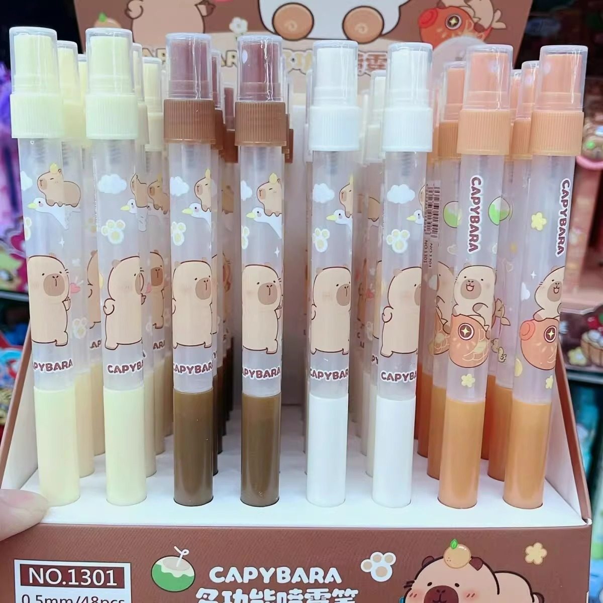 卡皮巴拉喷雾笔新款创意卡通可爱ins高颜值趣味灌水笔酒精消毒夏季