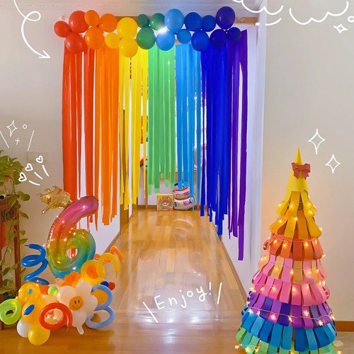 4.5cm*10m氛围感超好皱纹纸彩带