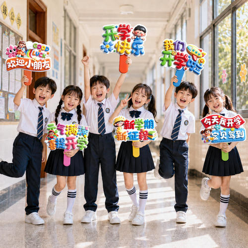 开学典礼拍照手持KT板牌