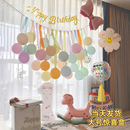 饰品场景气球快乐背景墙氛围派对 生日布置男孩女孩宝宝儿童周岁装
