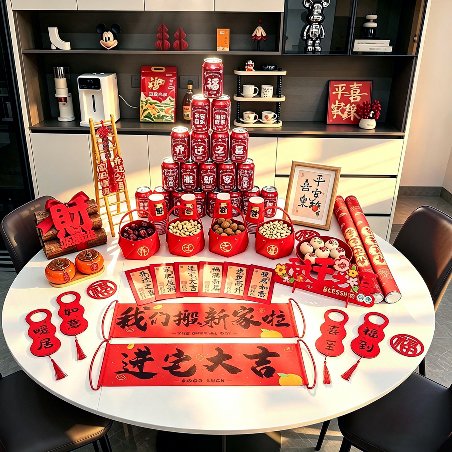 乔迁新居礼炮红包新房全套入宅仪式用品新家场景布置装饰搬家摆件