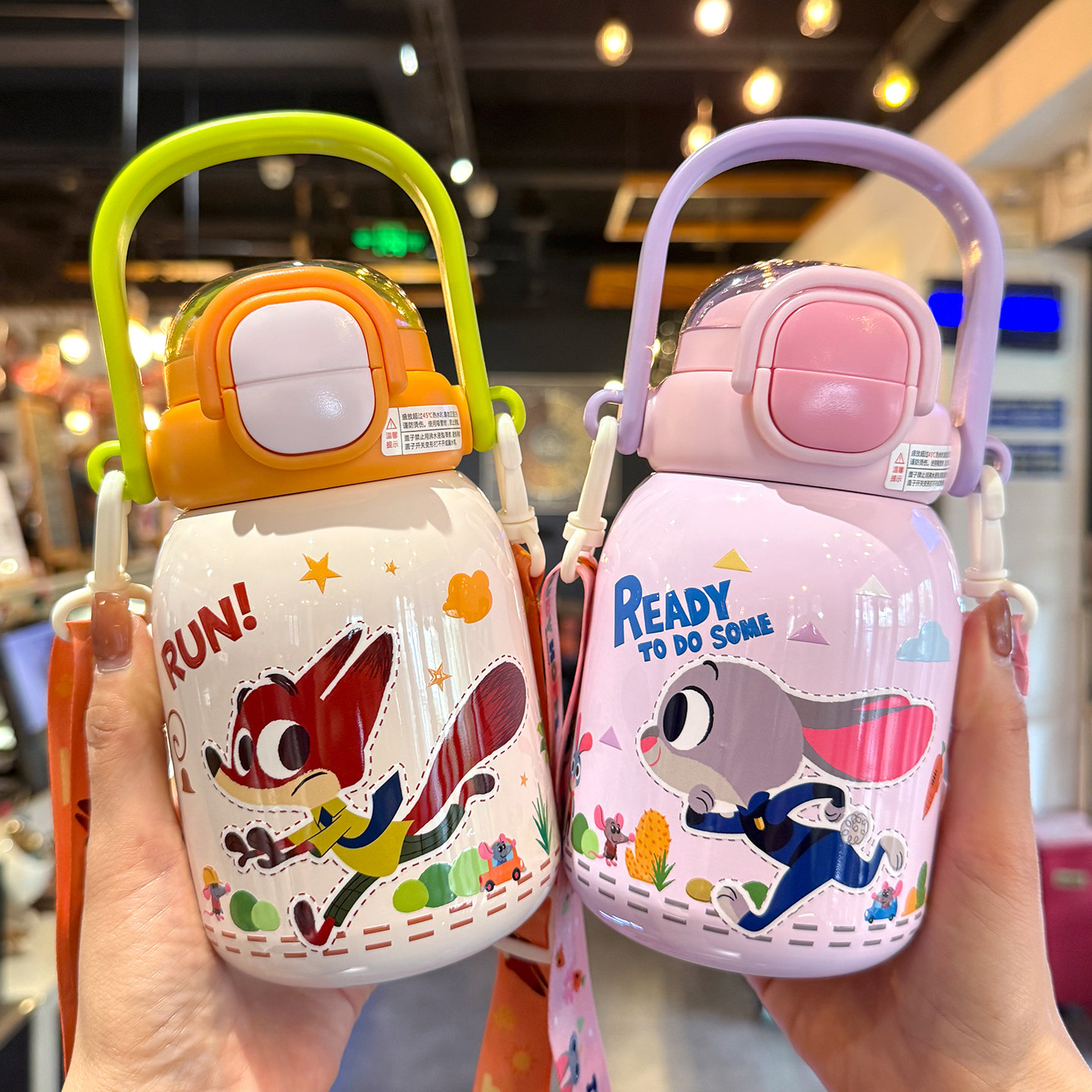 疯狂动物城儿童保温杯男女孩新款吸管水杯幼儿园学生上学专用杯子