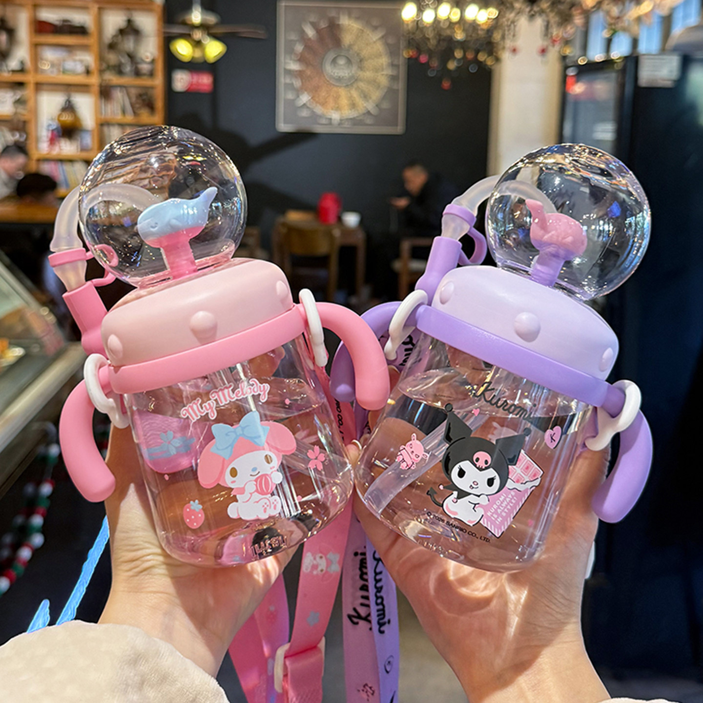 三丽鸥儿童水杯鲸鱼喷水杯女孩宝宝吸管杯1-3岁以上奶瓶喝水杯子,餐饮具,吸管杯,淘宝优惠券,粉丝福利购,淘宝优惠卷