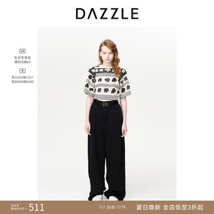【奥莱】DAZZLE地素奥莱 复古时髦毛针织衫春秋装提花毛衣女