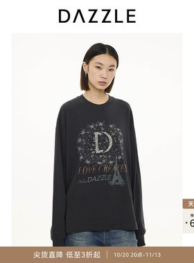 DAZZLE地素奥莱 卫衣冬季重工烫钻卫衣