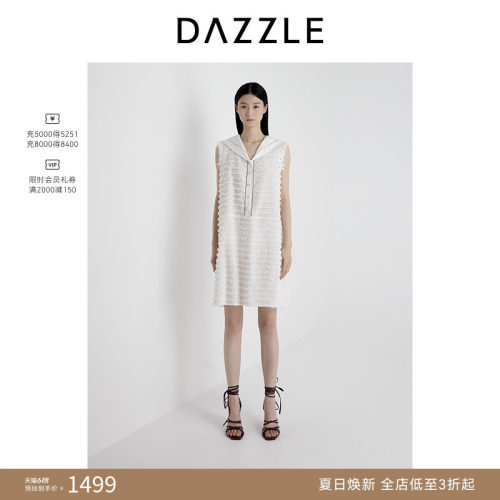 DAZZLE 地素奥莱连衣裙2025年夏季休闲横条连衣裙