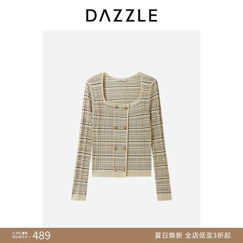 【奥莱专供】DAZZLE 地素奥莱毛衫长袖深卡其色毛织长袖