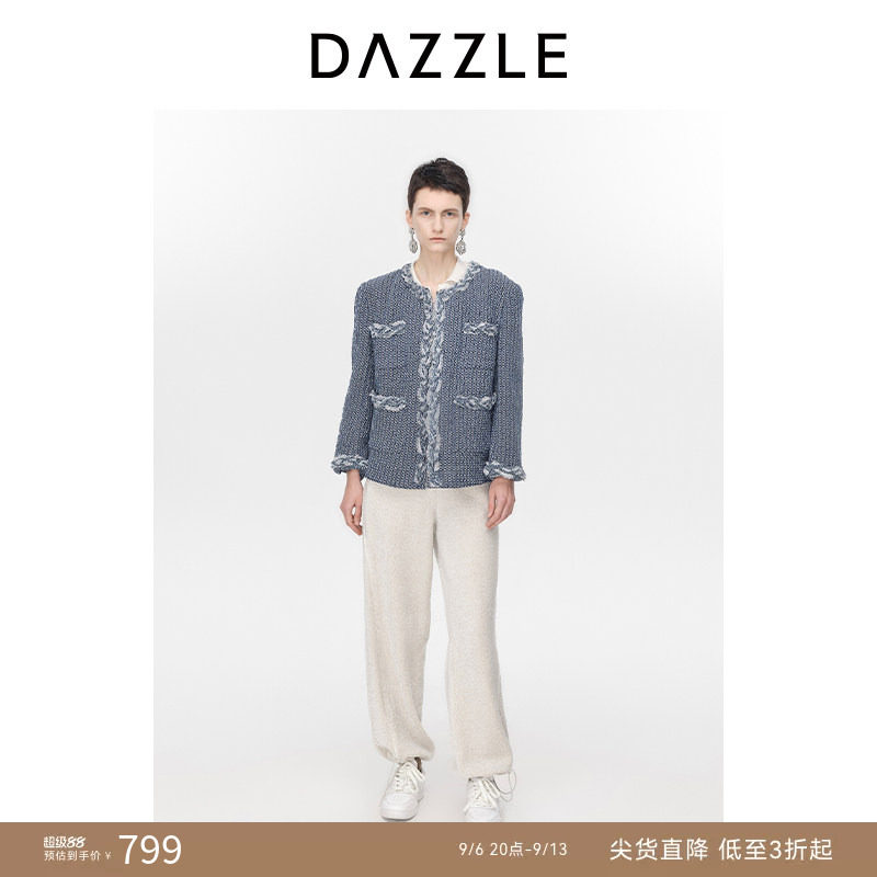 DAZZLE法式复古地素冬季牛仔外套图片
