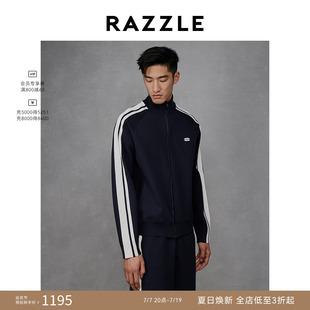 RAZZLE地素奥莱男装深蓝色秋季立体绣花毛衣外套