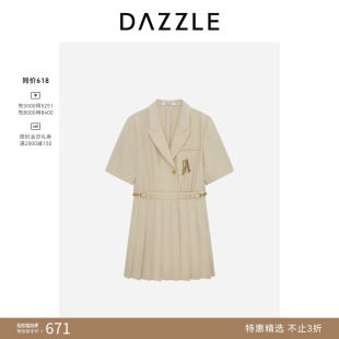地素奥莱连体短裤 DAZZLE 米白色连体裤 奥莱专供