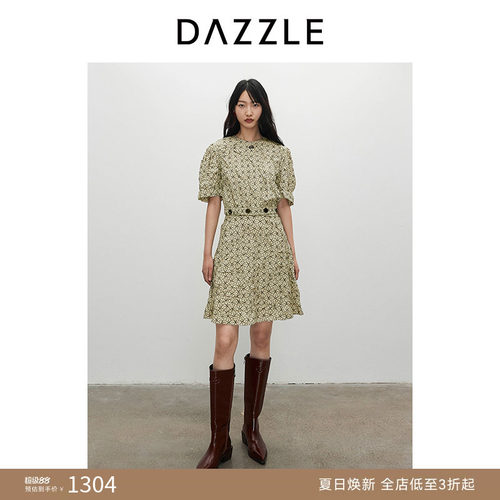 DAZZLE地素印花连衣裙