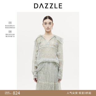 【人气尖货】DAZZLE 地素奥莱衬衫25秋白色长袖衬衫
