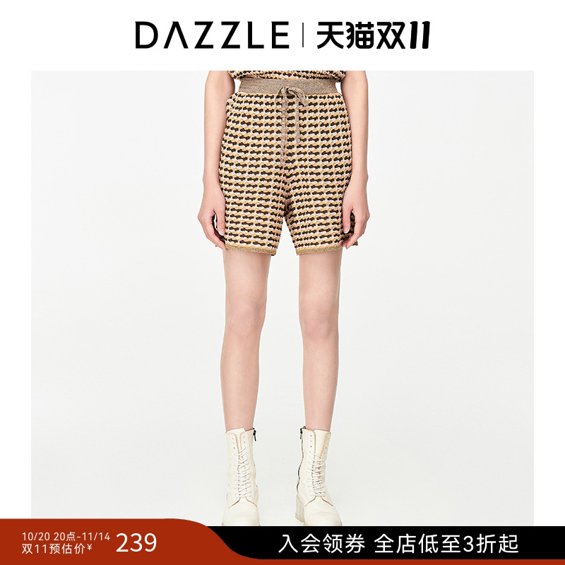 松紧腰	肌理针织	系带设计