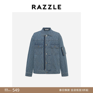 RAZZLE 地素男装深蓝色牛仔外套春季外套