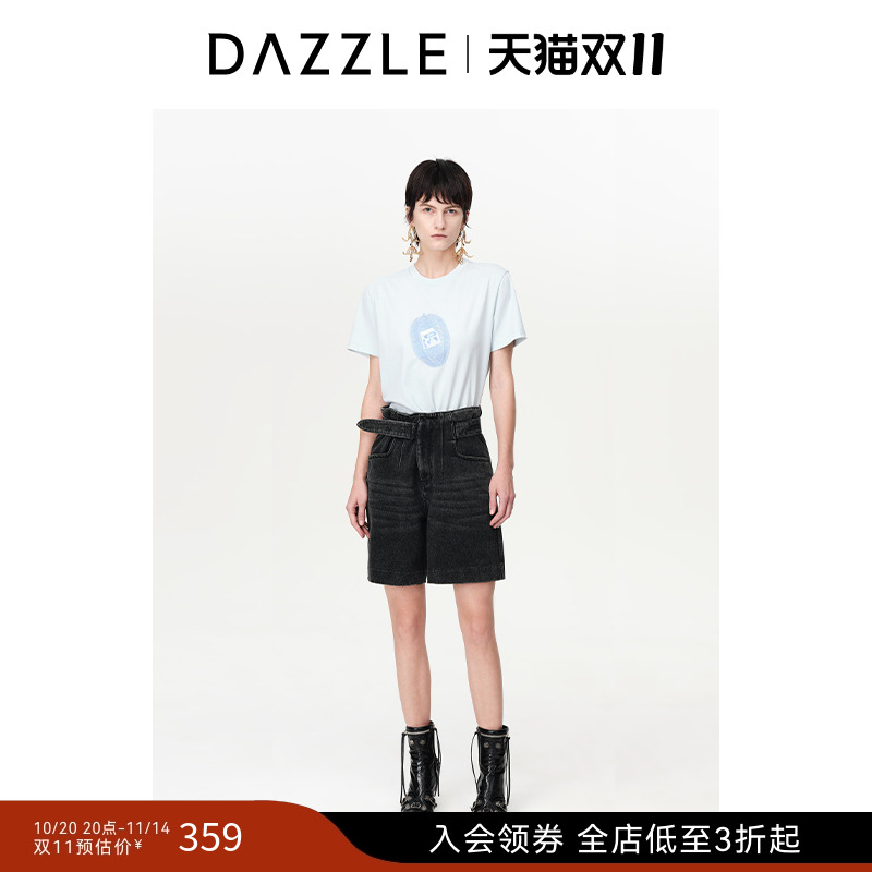 DAZZLE地素百慕大牛仔短裤