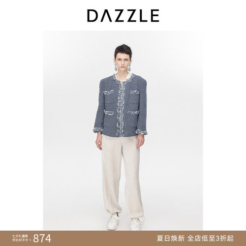 DAZZLE法式复古地素冬季牛仔外套