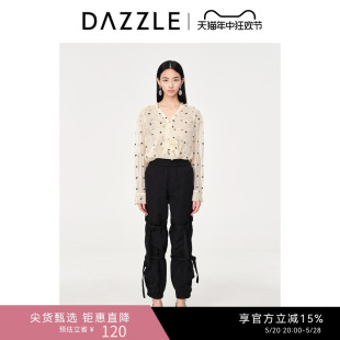 法式 甜美别致网纱刺绣蕾丝上衣衬衫 新款 DAZZLE地素奥莱23春季 内搭