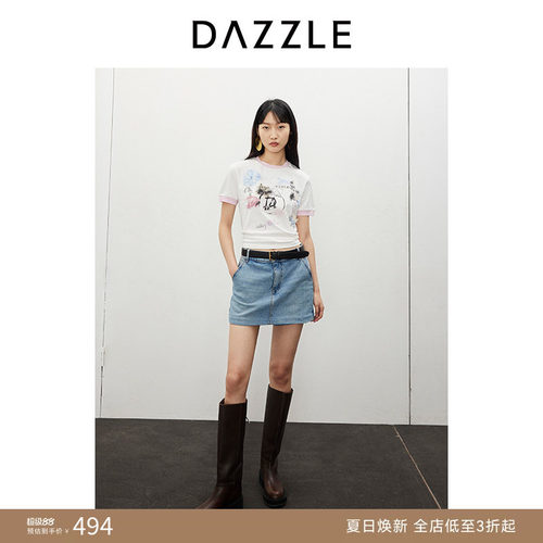 DAZZLE地素手工涂鸦T恤