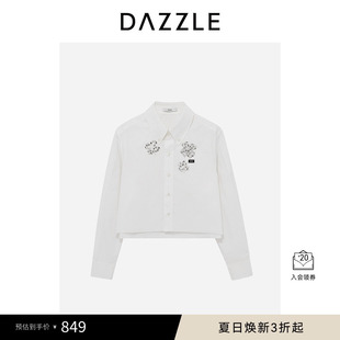 四叶草上衣 邱天同款 DAZZLE地素奥莱 衬衫 春秋女装