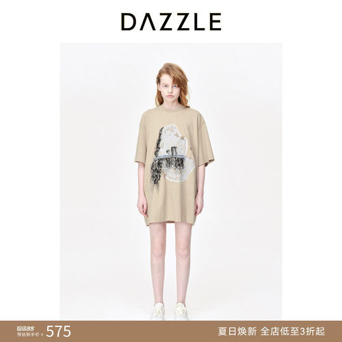 DAZZLE地素立体刺绣短袖