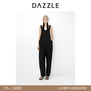 亚麻背带裤 2025年夏季 地素奥莱连体裤 DAZZLE