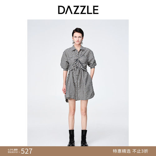 抽褶设计	法式风格	显瘦裙型