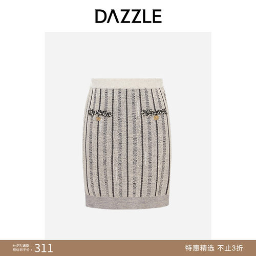 七七半身裙DAZZLE法式复古