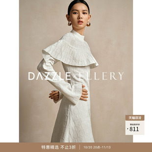【奥莱】【DAZZLE×ELLERY】地素奥莱连衣裙春秋荷叶边针织裙