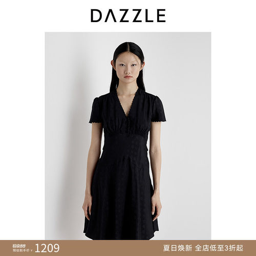 DAZZLE 地素奥莱连衣裙2025年夏季短袖连衣裙