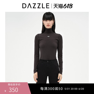 毛衣女2D4E4971F 高领针织打底衫 复古修身 DAZZLE地素奥莱