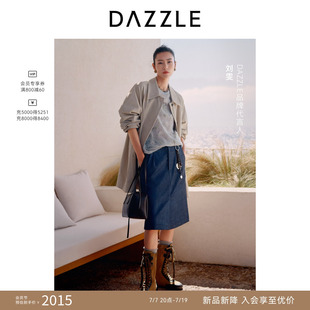 DAZZLE 地素奥莱风衣女2026年春季浅卡其色外套