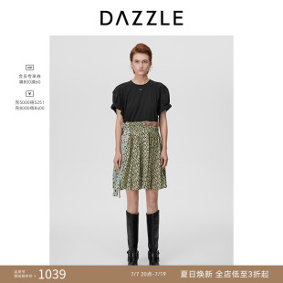 DAZZLE地素奥莱 连衣裙春夏女装T恤碎花裙子中裙