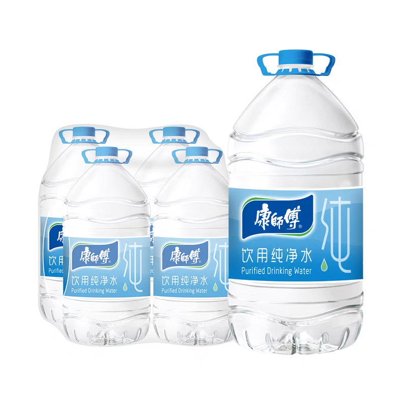 康师傅饮用纯净水5L*4桶非矿泉水