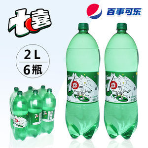百事七喜碳酸饮料2L*6瓶整箱大瓶装冰爽柠檬味汽水多省包邮